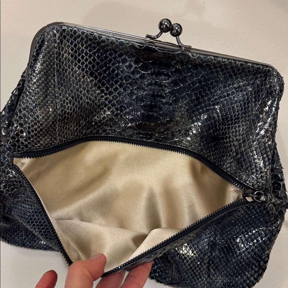 Authentic Devi Kroell Genuine Python Clutch, Made… - image 4